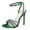 Green, variant on High Heeled Sexy Sandals for Women Color Block Rhinestone Strap Summer Beach Vacation Dress Shoes Ankle Strap Stilettos Pink Size 9