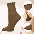 thumbnail image 5 of Bocaoying 12 Pairs Cute Ruffle Socks for Women, Lettuces Edge Crew Socks, Soft Cotton Frilly Socks, Cottagecore Coquette Girly Socks for Boots, Casual Daily Wear, 5-9.5, 5 of 7