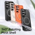 thumbnail image 7 of Designed For Samsung Galaxy S26 Ultra Magnetic Phone Case,360° Rotatable Ring Stand,Raised Camera Frame,Compatible with MagSafe,Shockproof Rugged Anti-fall Ultra Slim Phone Case Cover,Orange, 7 of 7