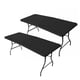 thumbnail image 1 of Mesa Plegable 180cm Rectangular Negra para Jardín Terraza y Eventos 2 Piezas, 1 of 6