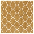 thumbnail image 4 of SAFAVIEH Hudson Arline Plush Geometric Shag Area Rug, Gold/Ivory, 5'1" x 7'6", 4 of 7