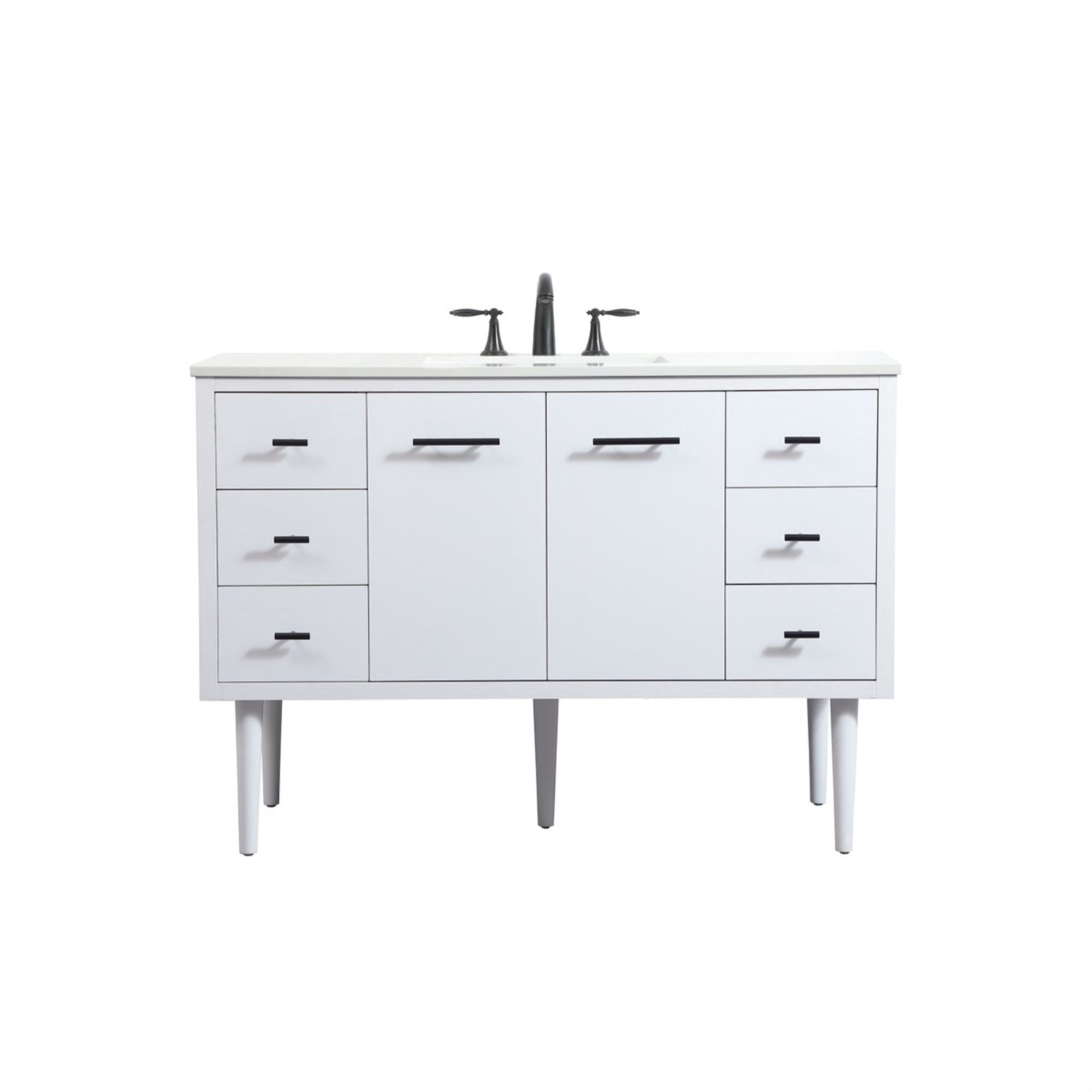 48 inch single bathroom vanity in white - Walmart.com