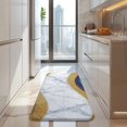 thumbnail image 4 of Blue Gold Wave Marble Pattern Kitchen Rug Mat,Kitchen Runner Rugs Non Skid Washable,Decorative Kitchen Floor Mats for Kitchen,Sink,Laundry,17"x47.2", 4 of 7