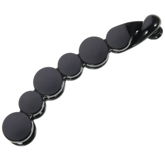 Aloha 1pc Large Banana Hair Clip Toothed Ponytail Holder Strong Tension Hair Claw Clamp (Black)