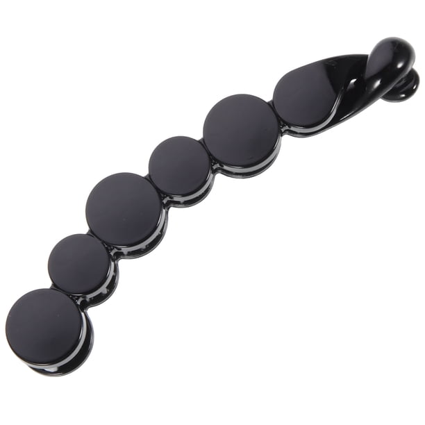 Pinza grande tipo plátano para el pelo, con dientes, para coleta, de fuerte tensión (negra)