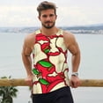 thumbnail image 6 of Salouo red Fruit for Men's Tank Tops,Sleeveless Muscle Shirts for Men Quick Dry Workout Tank Top Gym Muscle Tee Fitness Bodybuilding Sleeveless T Shirt-4X-Large, 6 of 7