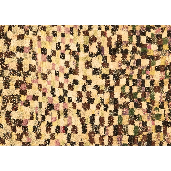 Ahgly Company Indoor Rectangle Abstract Brown Modern Area Rugs, 7' x 10'