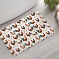 thumbnail image 2 of White Chicken Orange Flower Pattern Bathroom Rugs Mat,Non Slip Microfiber Bathroom Rug,Rubber Backing,Soft Bathroom Mats for Bathroom Floor,Tub and Shower,17x27in(43x68cm), 2 of 5