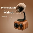 thumbnail image 2 of Retro Bluetooth Audio European Style Big Speaker Wood Grain Radio CD Player Birthday Gift Easter Boy Girl Friend, 2 of 6