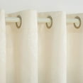 thumbnail image 3 of Exclusive Home Akola Medallion Linen Jacquard Grommet Top Curtain Panel Pair, 54"x84", Ivory, 3 of 8