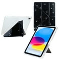 thumbnail image 4 of ELEHOLD For Apple iPad 11th(A16) 2025/ 10th Gen 2022 Case, Bling Magnetic Flip PU Leather Shock-Absorbent Multi-Angle Kickstand Full Protection Case Cover,Black, 4 of 9