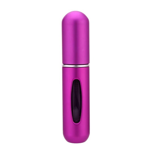 2 mini atomizadores de perfume recargables de 5 ml para hombres y mujeres, botellas de spray de perfume portátiles de viaje para fiestas, 2 unidades de color rosa y rojo.