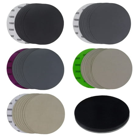 

40Pcs 6 Inch (150mm) Sanding Discs Assorted Grit High Performance Waterproof Hook & Loop Sandpaper