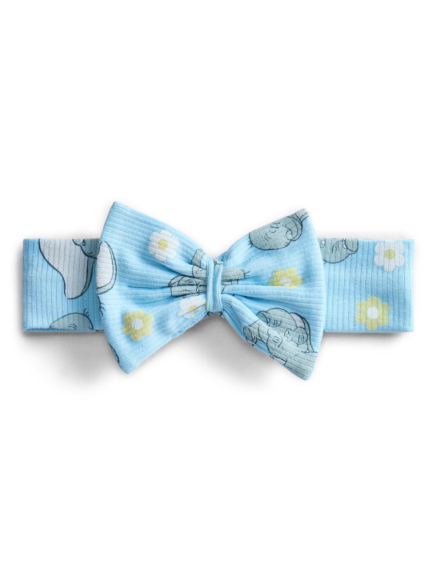 Dumbo Baby Girls Ruffle Graphic Top and Flare Leggings with Bow Headband Set, 3-Piece, Sizes 0/3M-24M