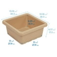 thumbnail image 2 of ECR4Kids Stackable Square Bins with Non-Snap Lids, Multipurpose Organization, Sand, 2-Pack, 2 of 9