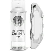 ERA Paints White Brake Caliper Paint With Omni-Curing Catalyst - 2K Aerosol High Gloss Chemical Resistant and Extremely Durable Against Color Fade and Brake Fluid