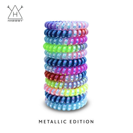 Spiral Hair Ties 12 Pack Coil Hair Ties Phone Cord Hair Ties