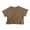 Khaki, variant on LYHaoo Toddler Kids Baby Girls Boys Short Sleeve Classic Loose Soft Basic T Shirt Tee Tops Clothes Stretch Casual Sizes 2-3 Years Brown
