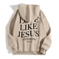thumbnail image 6 of Jesus Loves You Christian Hoodies for Women Religious Faith Oversized Zip up Sweatshirt Bible Verse Inspirational Pullover Fall Y2K Tops Beige L, 6 of 7
