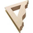 thumbnail image 6 of Ekena Millwork 5 1/2"W x 32"D x 40"H Funston Traditional Rough Cedar Woodgrain TimberThane Bracket, Primed Tan, 6 of 6