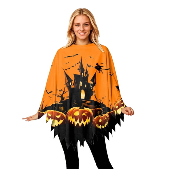 FUZHIQ Men Women Poncho Cloak for Adult Halloween Party Outfits