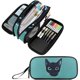 thumbnail image 1 of wonima02 Cute Black Cat Head Pencil Pen Case with 3 Compartments, Lightweight & Spacious Stationery Bag Cosmetics Bag, 1 of 1