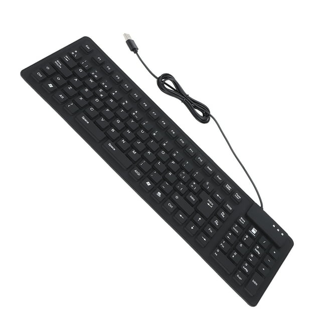 Clavier, clavier 105 Touches Clavier d'Ordinateur Espagnol Pliable Installation Facile