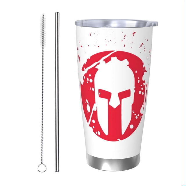 Spartan RaceVaso de 20 oz, taza de viaje para café con aislamiento al vacío de acero inoxidable, taza de café, taza de viaje con tapa, taza térmica para exteriores