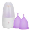 thumbnail image 2 of Juego de máquina limpiadora de copa menstrual femenina reutilizable para mujer (enchufe europeo 110240V) (limpiador de copa menstrual púrpura sS), 2 of 5