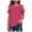 Hot Pink, variant on Povozer Girls Short Sleeve T Shirts Girls Pleated Oversized T Shirts Kids Summer Short Sleeve Crewneck Casual Tops Tees for 5-6 Years,Dark Blue