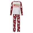 thumbnail image 4 of Aofany Family Matching Christmas Pajamas, Long-Sleeved Letter Print Round Neck Tops + Plaid Pattern Trousers Sleepwear Outfits, 4 of 4