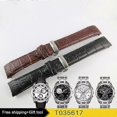 thumbnail image 2 of 23mm COUTURIER Series T035439A T035617A T035439.617 Genuine Leather curved end Watch Band Strap Bracelet+Silver Butterfly Buckle For T035, 2 of 5
