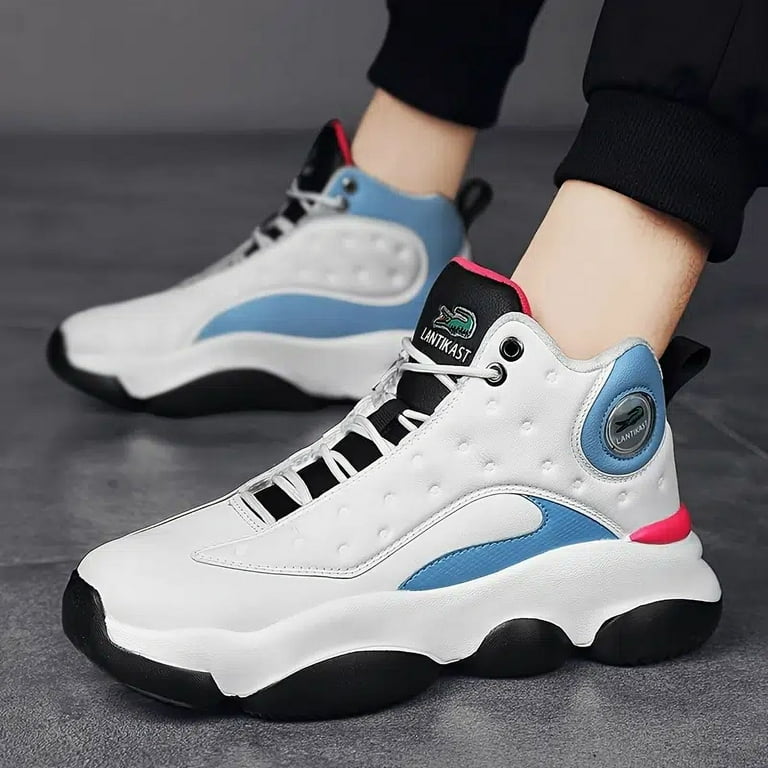Autumn And Winter Basketball Shoes Grip Non slip Wear resistant Low Top Blue Sneakers