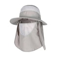 thumbnail image 4 of Sombrero de pesca, sombrero para el sol, senderismo, con solapa de cuello desmontable, gorra de viaje de verano Gris claro, 4 of 9