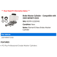 thumbnail image 2 of Brake Master Cylinder - Compatible with 2009 INFINITI EX35, 2 of 2