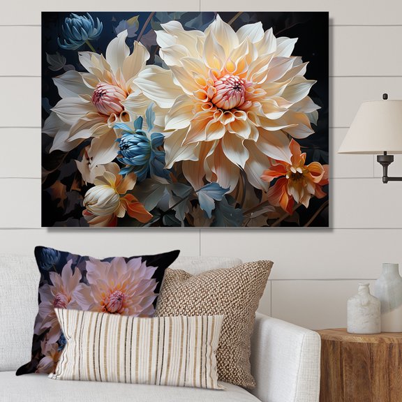 Designart "Colorful Symphony Of Dahlia Flowers" Dahlia Wall Decor