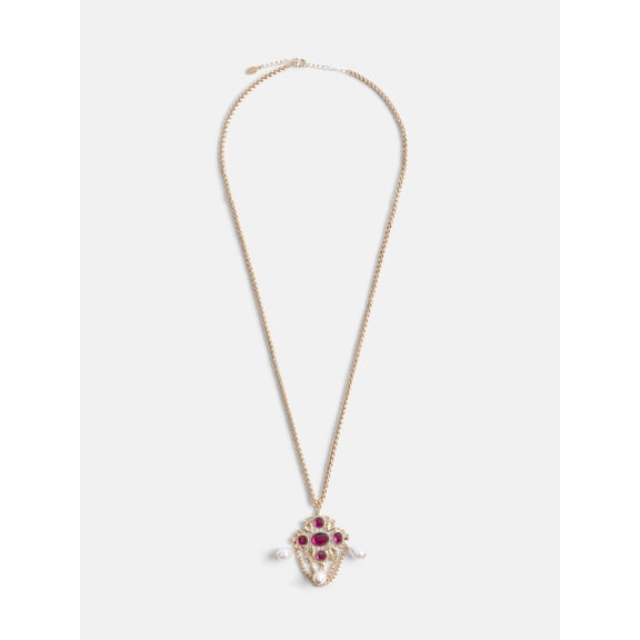 Scoop Women's Gold Tone Chandelier Pendant Long Necklace