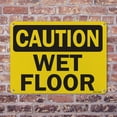 thumbnail image 5 of Wet Floor OSHA Caution Aluminum Sign 14 Inch x 10 Inch - 10 Pack, 5 of 8