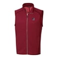thumbnail image 2 of Men's Cutter & Buck Heather Red Round Rock Express Mainsail Sweater-Knit Full-Zip Vest, 2 of 3
