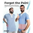thumbnail image 2 of Faja lumbar Sparthos para el dolor lumbar - Alivio inmediato de ciática, hernia discal y escoliosis - Diseño transpirable con almohadilla de soporte lumbar - Para el hogar y el trabajo, para hombres y, 2 of 5