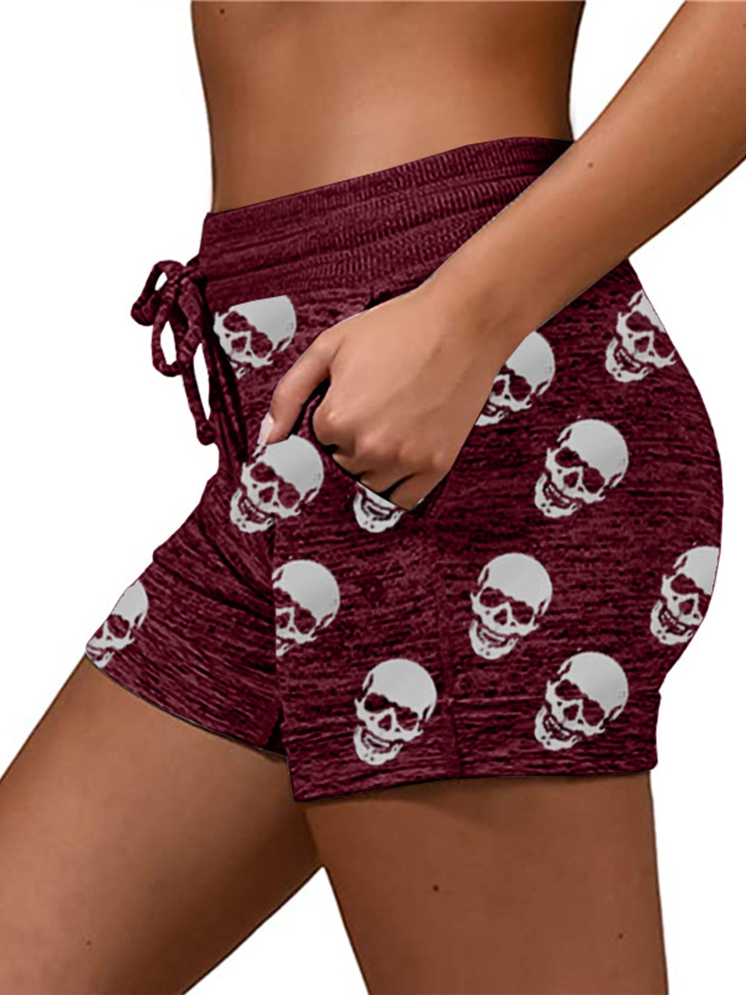 Skull Yoga Shorts