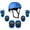 Blue, variant on Kids 7 in 1 Helmet and Pads Set Adjustable Kids Knee Pads Elbow Pads Wrist Guards for Scooter Skateboard Roller Skating Cycling
