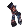 thumbnail image 3 of Lsque Chucky Print Women's Men's Novelty 20in Crew Socks Cotton Socks Knee High Socks for Walking,Running,Nurses,Pregnancy, 3 of 6