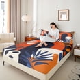 thumbnail image 3 of Erosebridal Palm Monstera Leaf Full Size Sheets,Cartoon Tropical Plant Bed Sheets For Men Women 4-Piece, 3 of 6