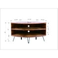 thumbnail image 2 of Newboti Furniture Fan Shape Reclaimed Wood Corner Media Table for Living Room Wise Use Your Space 91473, 2 of 11