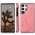 thumbnail image 7 of Allytech Wallet Case for Galaxy S24 Ultra, Floral Butterfly Embossed Slim Fit Cards Holder Stand Shockproof Anti-Scratch Bumper Wallet Case Cover for Samsung Galaxy S24 Ultra - Pink, 7 of 7