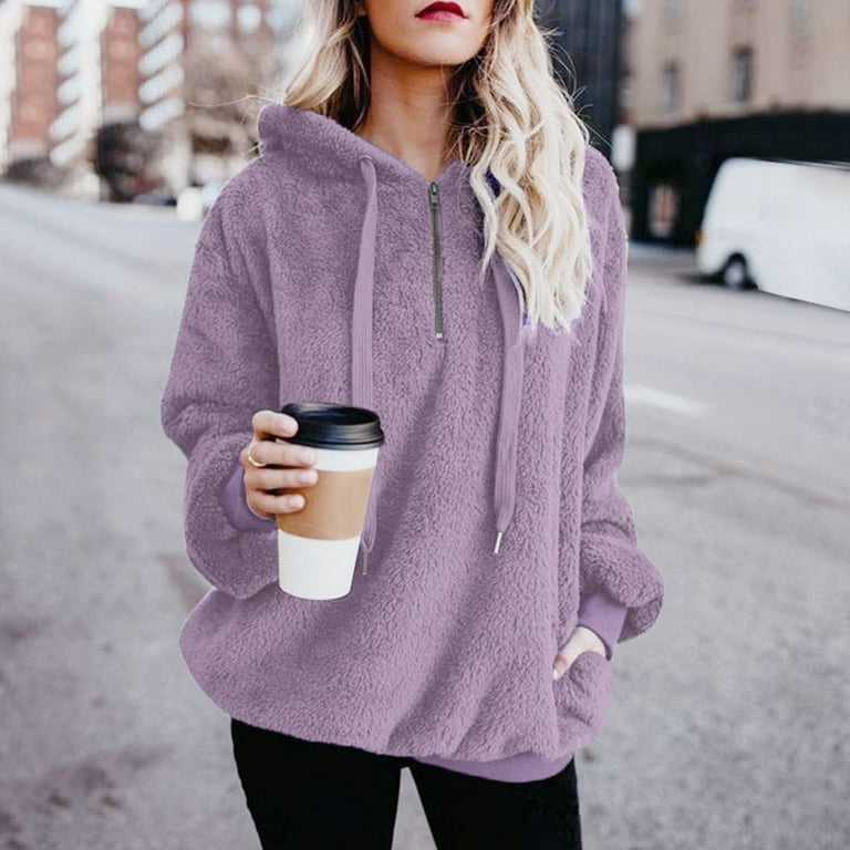 Women Warm Winter Top Hoodie Sweatshirt Ladies Hooded Pullover Jumper -  Walmart.com