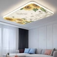 thumbnail image 2 of Fluorescent Light Covers 2 Pack 4x2 ft Sunflower Rose Leaves Ceiling Light Covers Floral Plant Light Filters for Classroom, Office & Home, Drop Ceiling Light Covers, 2 of 8