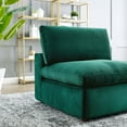 thumbnail image 5 of Sofa Middle Chair, Velvet, Green, Modern Contemporary Urban Design, Living Lounge Room Hotel Lobby Hospitality, 5 of 8