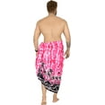 thumbnail image 2 of HAPPY BAY Men's Pareo Swim Trunk Vacation Sarong Beach Wrap One Size Fuscia, Palm View Summer Vacation Party, 2 of 3